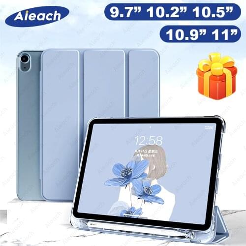 For iPad Air 4 2020 Case With Pencil Holder Cover For iPad 10.2 8th 7th generation 9.7 6th 5th Air 1 2 3 Pro 11 10.5 Case 2021