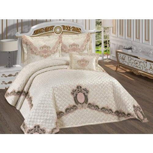 Aden Quilted Dowries Bed Cover Powder