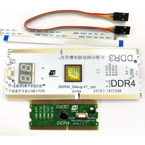 2021 Laptop Desktop Motherboard Memory Slot DDR3 DDR4 Diagnostic Analyzer Test Card Notebook with LED Repair Tester Card
