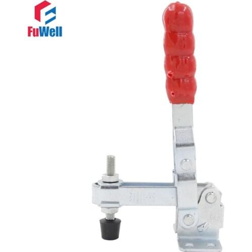 GH-11412 Vertical Type Flanged Base Toggle Clamp 200kg Hold Capacity Quick Hand Tool Fixture Clamp