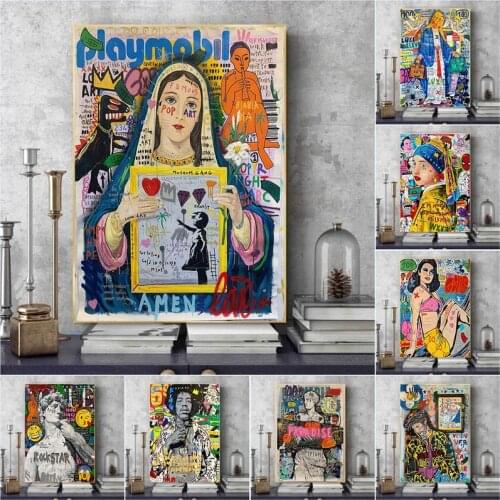 Graffiti Pop Art Singer Hip Hop PortraiPoster Painting Canvas Print Wall Picture For Living Room Home Decoration Frameless