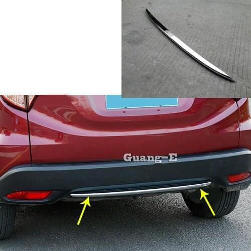 For Honda HRV HR-V Vezel 2019 2020 Car body cover protection bumper ABS Chrome trim rear back tail bottom moulding 1pcs