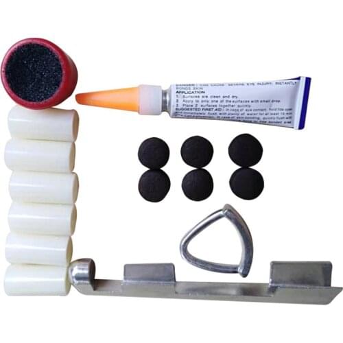 Pool Cue Tip Repair Tool Kit Billiards Supplies Tip Sander Glue File Cue Tips Splint Set Snooker Cue Repair Accessories