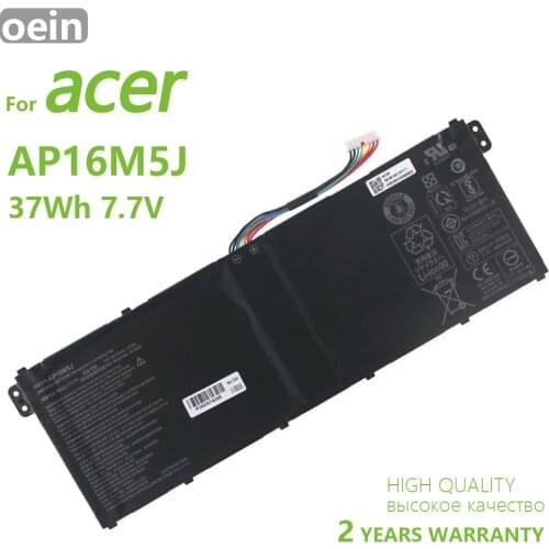 Oein Genuine AP16M5J Laptop Battery For Acer Aspire 1 for Aspire 3 A315-21 A315-51 ES1 A114 A315 KT.00205.004 7.7V 37Wh 4810mAh