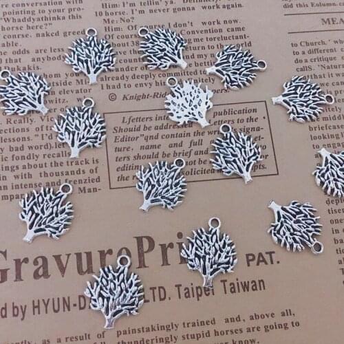 Wholesale 30pcs Charms Peace tree 20x17mm Tibetan Silver Plated Pendants Antique Jewelry Making DIY Handmade Craft