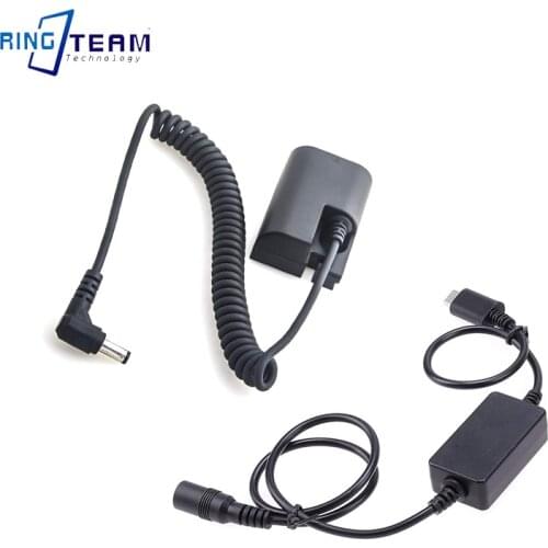 For Canon EOS 5D Mark II Mark III Mark IV DR-E6 Dummy Battery Male Elbow 5521 To TYPE-C Female 8V Step-Down Spring Wire