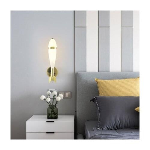 Postmodern light luxury wall lamp simple bedroom bedside lamp creative living room background wall marble lamp