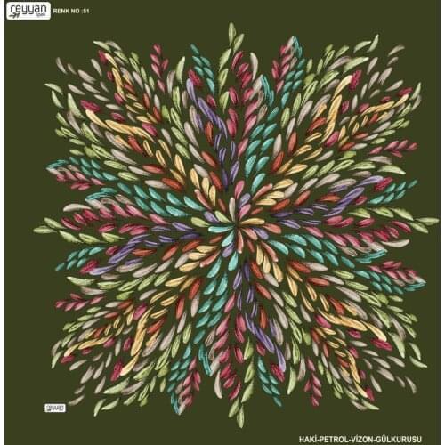 REYYAN SILK OYALIK WRITING (NEW QUALITY)-16308 - RENK-51