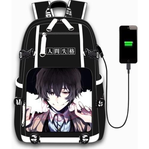 Schoolbag Anime Bungou Stray Dogs Backpack Mochila Laptop Rucksack Travel Bag Bookbags for Students Adult