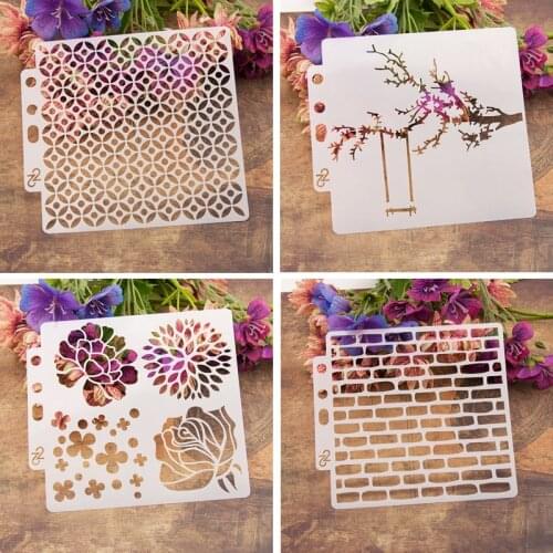 WYSE Wall Scapbook Stencil Cake Decorating Tool for scrapbooking DIY Decorating Stencil Fondant Pattern Printing Spray Template