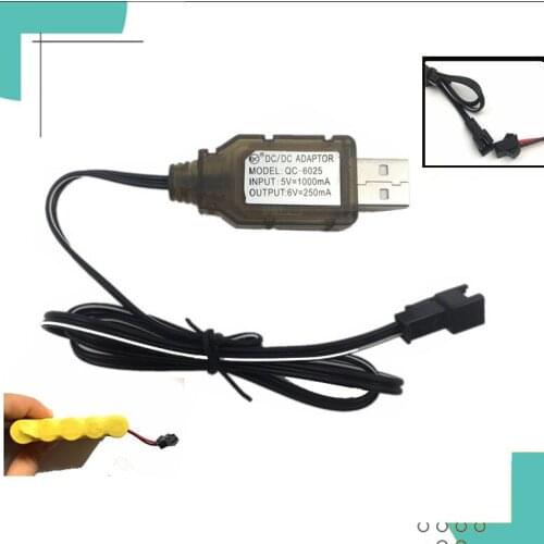 6V 250mA NiMh/NiCd battery USB charger for 5S NiMh/NiCd battery packs,SM 2P electric toy charger for Rc Racing Rc Car Truck+NEW