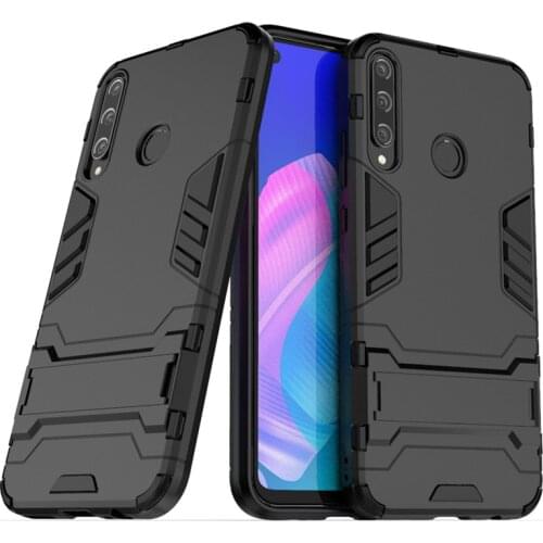 Armor Bumper For Huawei P40 Lite E Case Shockproof Robot Stand Silicone Hard PC Protective Phone Cover For Huawei P40 Lite E