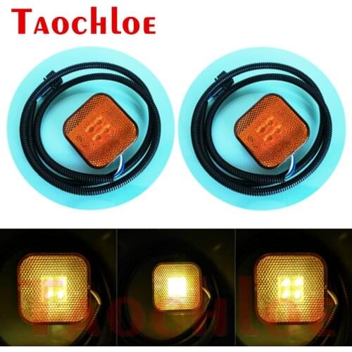 2Pcs 24V LED Side Marker Lights Warning Signal Indicator Lamp For MAN TGS/TGM Heavy Truck