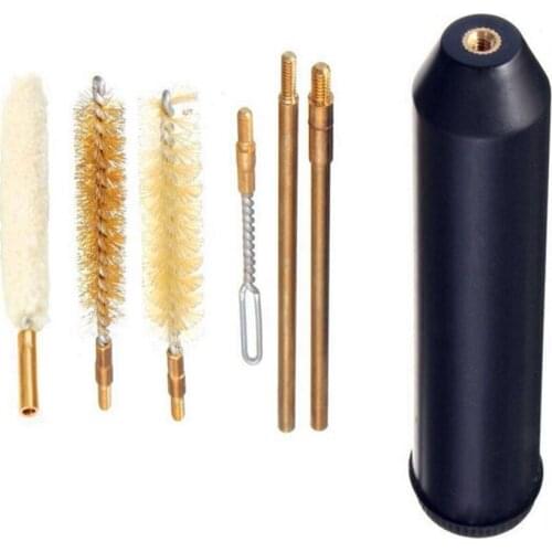 7pcs/Set Universal Gun Cleaning Kit Portable Pistol Rod Hand Gun Rod Brush Professional Gun Cleaning Tools 22/45/357/9mm