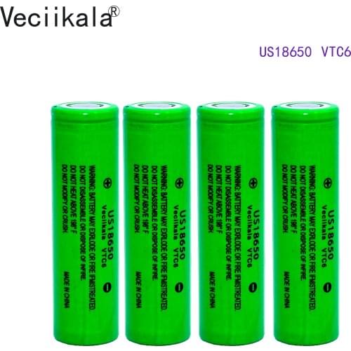 Veciikala VTC6 18650 3000mAh Battery 3.7V30A High Discharge 18650 Rechargeable Batteries for 18650 VTC6 Flashlight Tools Battery