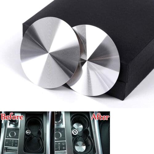 Aluminum Alloy Car Middle Console Anti-Slip Water Cup Holder Mat Pat For Land Rover Alfa Remon