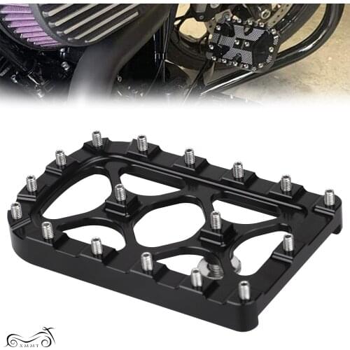 CNC MX Style Brake Pedal Large Pad Cover For Harley Fatboy FLSTF Electra Glide FLHT Heritage Softail Classic FLSTC Road King