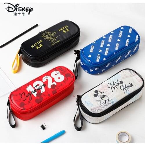 Disney Princess Frozen Elsa Pencil Pouch Kawaii Bag Mickey Mouse Stationery School Supplies High capacity Pencil Case Child Gift