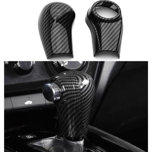 For Honda HRV HR-V Vezel 2014 to 2018 2019 2020 ABS Carbon Fiber Gear Shift Knob Cover