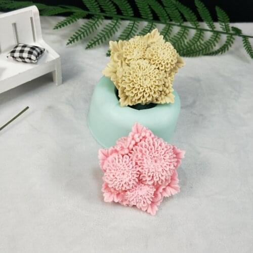 HC0206 The new three petal flower cake decoration silicone mold DIY chocolate mold cake baking mold