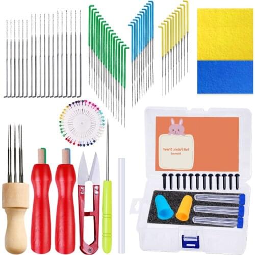 LMDZ 95Pcs Felting Needles, Needle Felting Tools Kit with 8 Needles Felting Tool Holder, Foam Mat, Scissors, Instructions