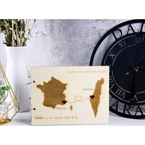 Personalized Wedding Guestbook,Rustic Guest Book,Wood Engraved Wedding Guest Book,Unique Wedding Guest Book,Gift for Friends