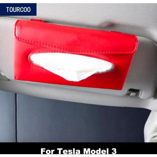 Car Interior Hanging Tissue Box for Tesla Model 3 S X Y Car Modification Accessories