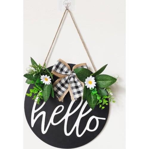 Artificial Little Daisy Door Wreath Welcome Sign Party Supplies Artificial Flower Garland For Wedding Decoration