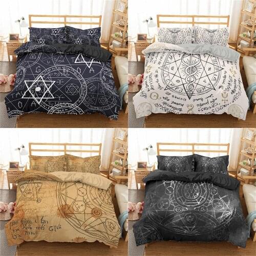 Alchemy Symbol Bedding Sets Duvet Cover Set Pillowcase Bed Linen 2/3pcs Bed Set Bedclothes