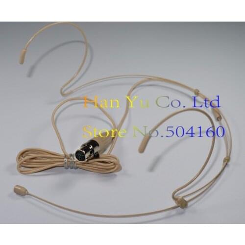 Condenser Headworn Headset Microphone with Mini 4 Pin XLR TA4F plug for Shure Wireless BodyPack Transmitter