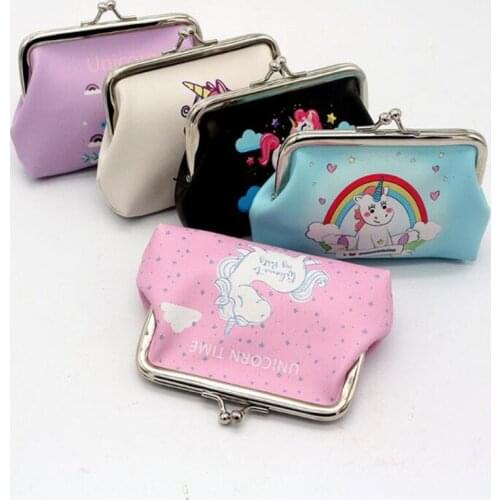 M290 2018 Cartoo Women Bag Zero Purse Fashion Animal Unicorn Hasp Coin Purses Girl Women Student Gift Wholesale