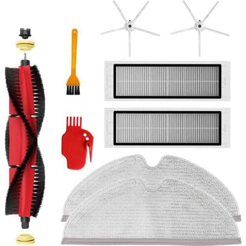 TOP!-HEPA Filter Main Side Brush Mop Cloth For Xiaomi Roborock S50 S51 S55 S6 S6 Pure Vacuum Cleaner Parts Accessories