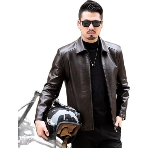 1755 New Fashion Leather Coat Autumn and Winter of 2019 Clothing Mens Jacket