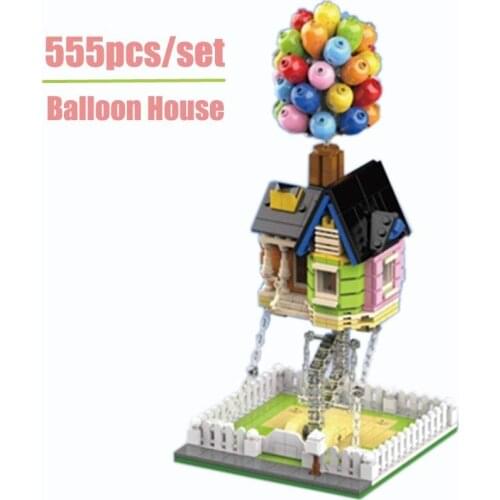 NEW Pixar UP Balloon House Tensegrity Sculptures Anti Gravity Dynamics Physics Balance Building Blocks Classic Bricks Toys Gifts