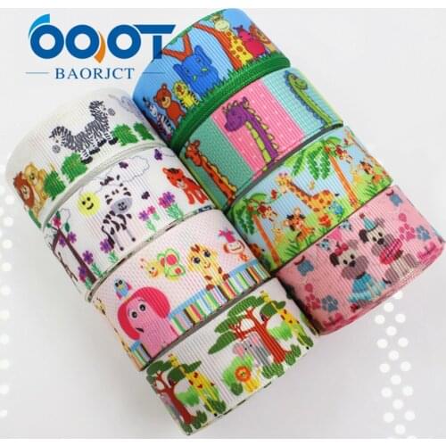 OOOT BAORJCT 1750619 22mm 10yard Toy car Cartoon Thermal transfer Printed grosgrain Wedding Accessories DIY handmade material