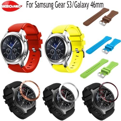 Gear S3 Frontier band for Galaxy watch 46mm strap Ring Bezel Styling Frame Case Protection For Samsung Galaxy 46mm Gear S3