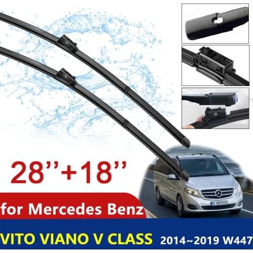 Car Wiper Blades for Mercedes Benz Vito Viano V Class 2014 2015 2016 2017 2018 2019 W447 Car Accessories Front Windscreen Wipers