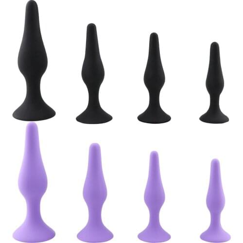 4 Sizes Silicone Anal Plug Beads Butt Plug for Beginner Sex Toys for Men Gay Anus Dilator Prostate Massager No Vibrator 18