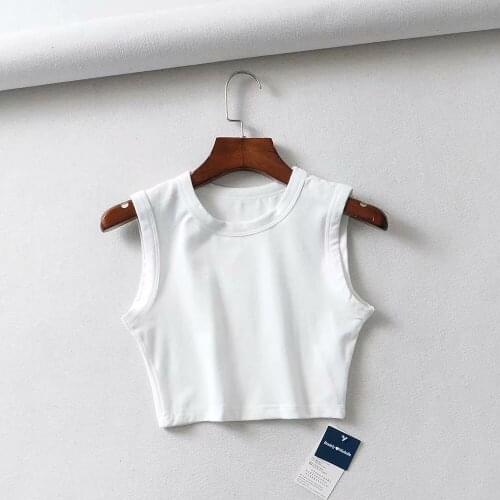 2019 Summer vintage white crop tops women biker black punk sexy tank top korean streetwear cropped sleeveless top feminino