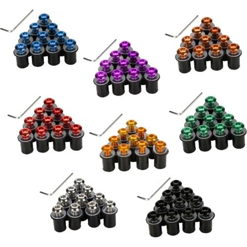 Universal Motorcycle Windscreen Windshield Bolts Screws Kit Fit for Motorcycle Dirt Bike 5MM Bolts M5 Aluminum Easy to install
