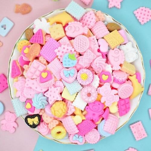 10-50Pc Mixed Frosted Resin Ornaments Accessories DIY Crafts Hairpin Phone Shell Patch Necklace Bracelet Pendant Decor Materials