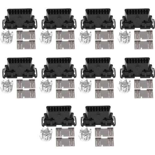 OBD2 II 16Pin Female Connector OBDII Cable Car Auto Adapter Plug Shell Kit Fit For Kia, For Hyundai, For Opel, For Suzuki