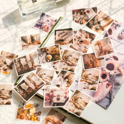 60 Pcs/Set Recollection Of Time Series Sticker Decorative Mobile Stickers Scrapbooking DIY Craft Stickers
