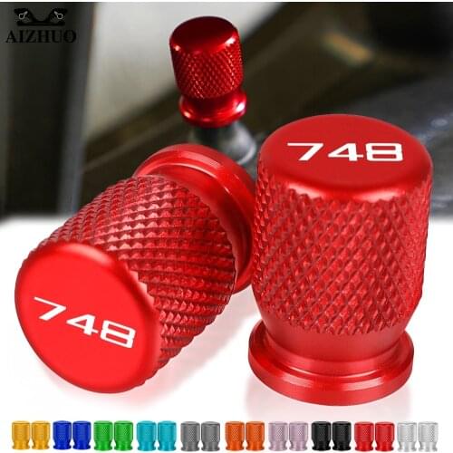 Motorcycle Accessories 748 Logo Tire Valve Cap Tyre Air Port Cover CNC Aluminum FOR DUCATI 748 748S 748R 1999-2003 ST4S 748 900