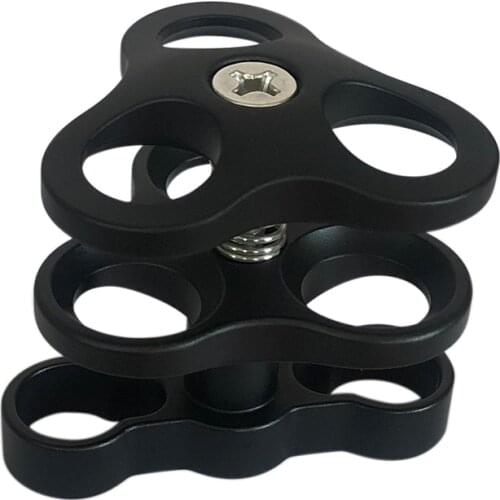 Aluminum Butterfly Clip Diving Lights Arm Clamp Dual Holder Mount for Underwater Photography Flashlight Light Extension Rod