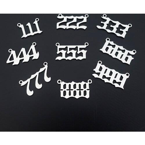 Arabic Numeral Connectors Stainless Steel Number 1 2 3 4 5 6 7 8 9 Diy Jewelry Component Findings 45 Pieces Set Mix