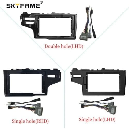 Car Radio Fascia Frame Cable For HONDA FIT JAZZ 2014-2019 Stereo Android Dashboard Kit Face Plate Fascia Frame