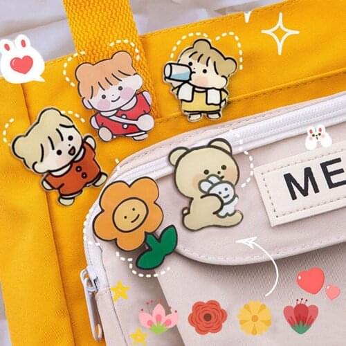 Cartoon Brooch Acrylic Badge Personalized Bag Decoration Clothes Shoes Ornaments Japanese Harajuku Pin Badges Clothing Decor