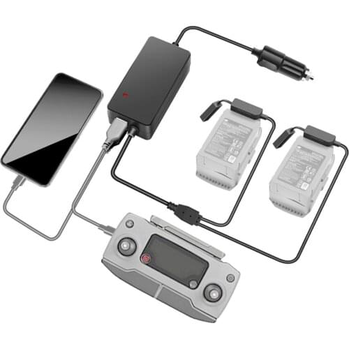 Fast Car Charger for DJI Mavic 2 Zoom Intelligent Flight Battery Charging Hub Outdoor Charger Mavic 2 Pro Car Charging Adapter
