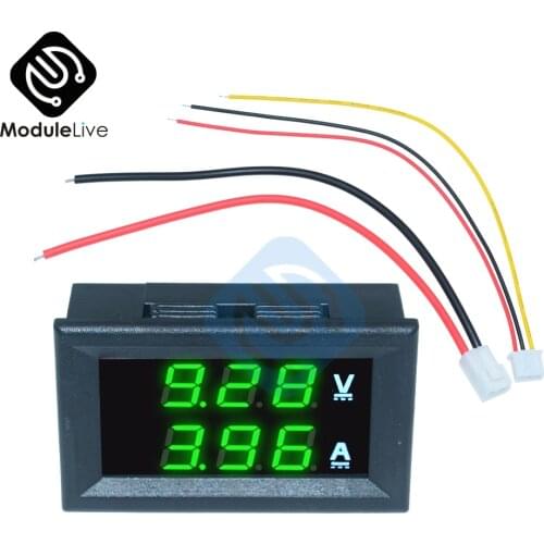 0.56 inch DC 100V 10A Digital Voltmeter Ammeter Mini LED Voltage Current Meter Car Motorcycle Volt Tester Detector Monitor 12V